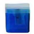 Pencil Sharpener-Translucent Blue w/Clear Top.